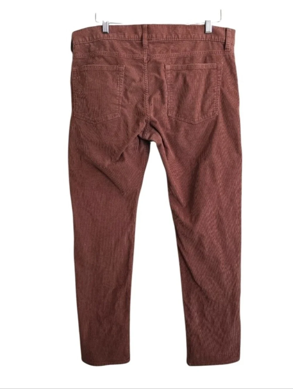 J. Crew 484 Men's Red/Brown Slim Straight Leg Corduroy Pants. Size 34x32